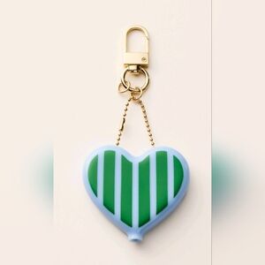 Kate Spade x Target Striped Heart Coin Purse / Bag Charm